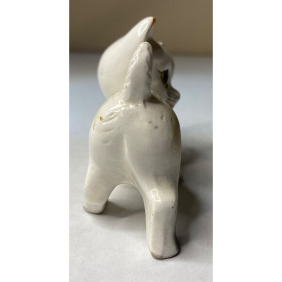 Vintage Ceramic Kitten Playing With Yellow Ball Figurine Cute Cat Collectible 3 - Picture 4 of 6